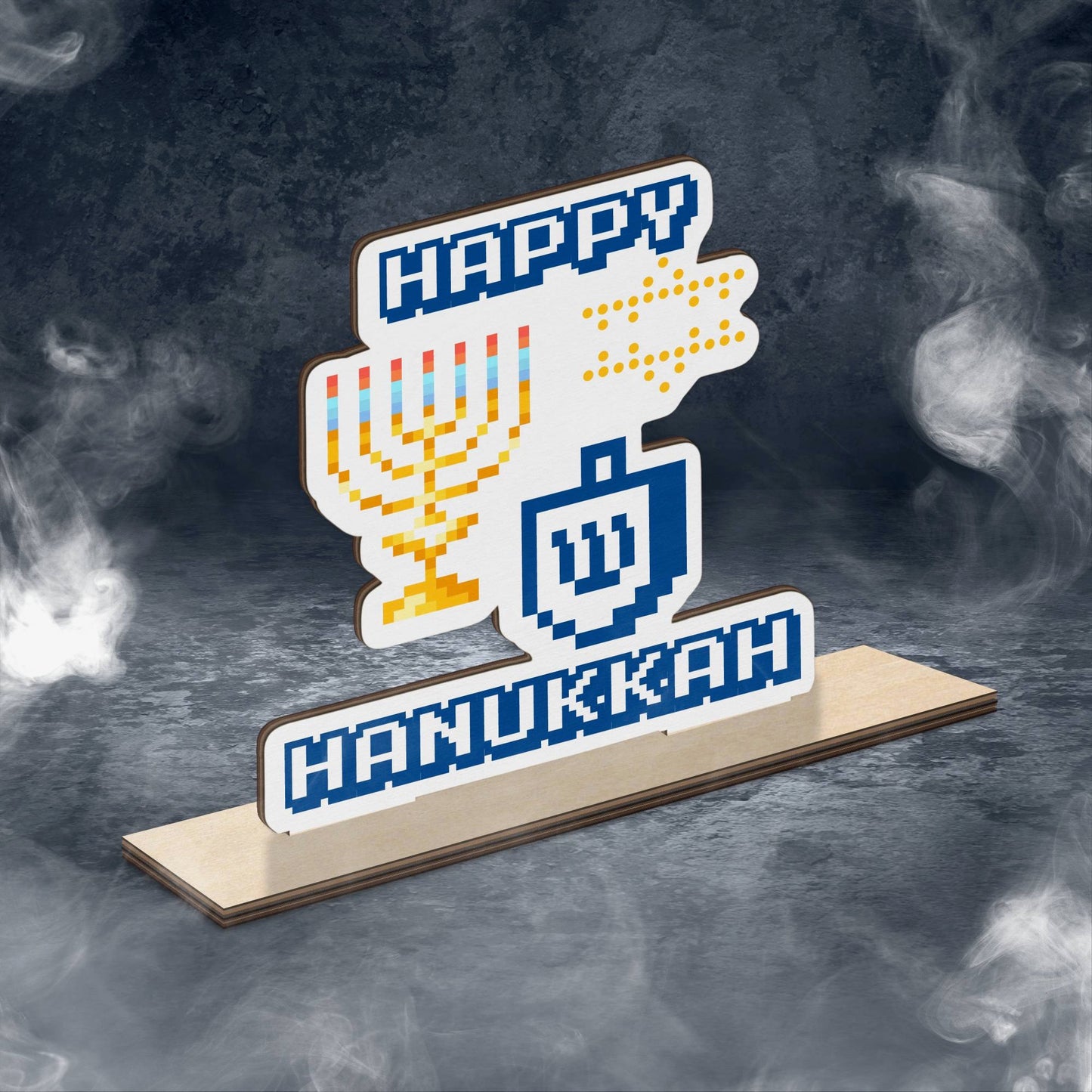 Hanukkah Video Games Wood Standee, Hanukkah Decoration, Chanukah Decor, Chanukkah Decor, Gift for Hanukkah, Gamer Decoration