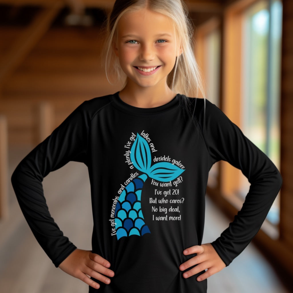 Hanukkah Mermaid, Hanukkah Shirt, Mermaid Shirt, Chanukkah Shirt, Happy Hanukkah, Gift for Jewish Girl,Gift for Hanukkah, Hannukah Shirt