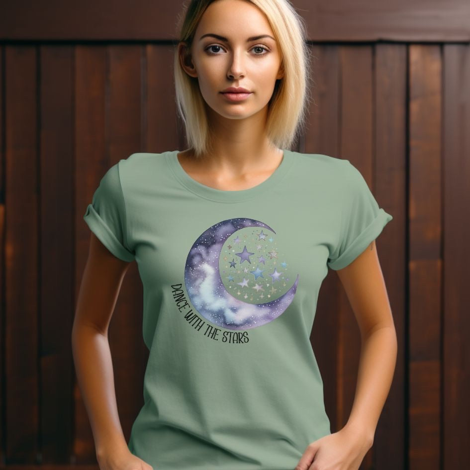 Celestial Moon Shirt, Mystical Moon Shirt, Dancing with Stars, Ethereal, Mystical Shirt, Boho Vintage Moon Shirt, Spiritual T-Shirt