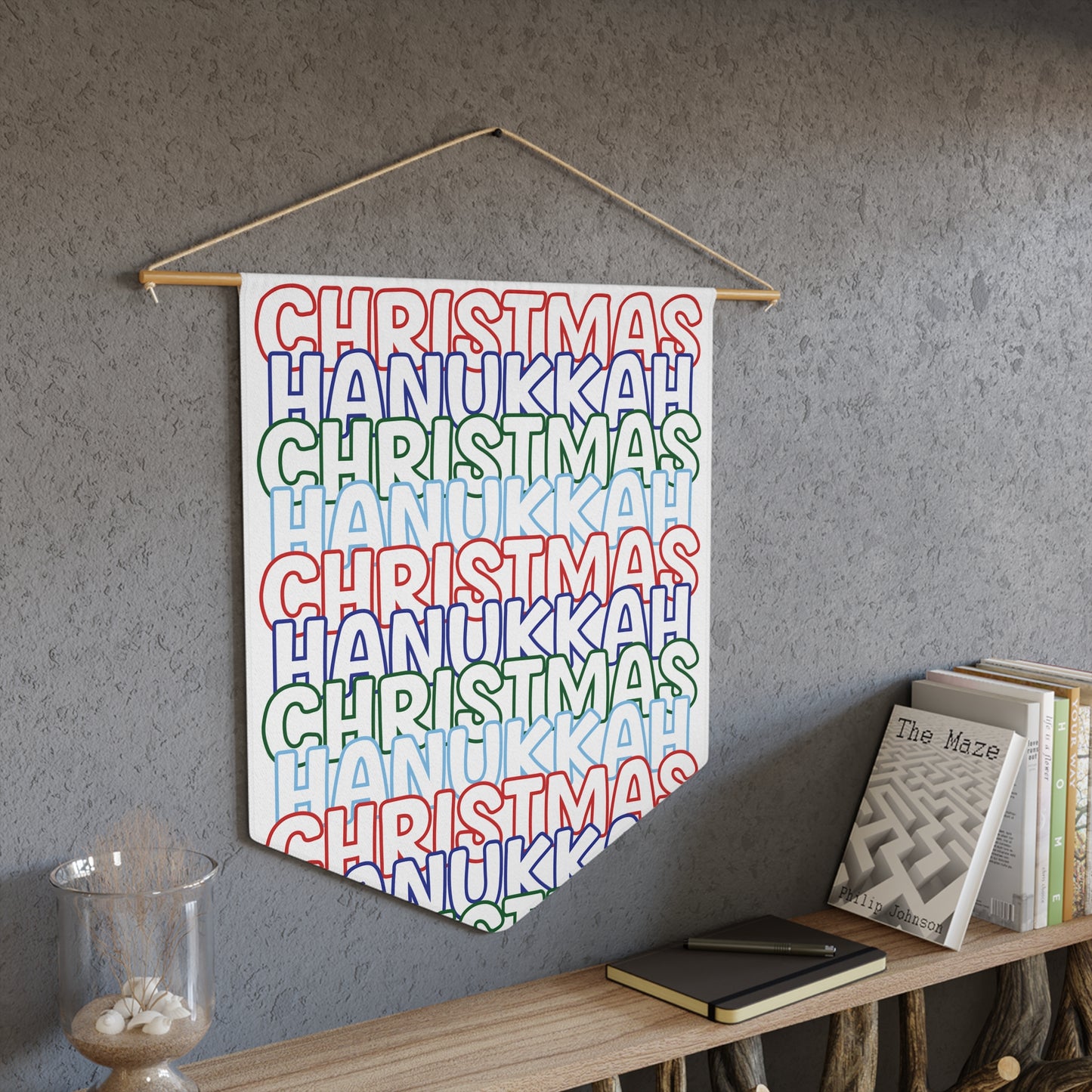 Christmas Hanukkah Banner,Happy Hanukkah, Gift for Interfaith Family , Gift for Chrismukkah, Hanukkah Decor, Christmas Decorations,Christmas