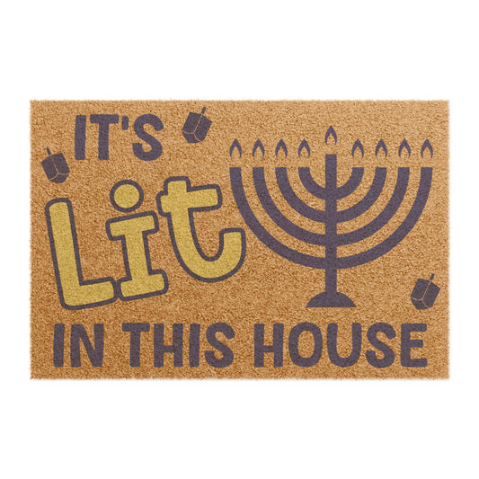 Hanukkah Doormat, Hanukkah Decorations, Chanukkah Decor, Hanukkah Gift, Happy Chanukah, Winter Doormat