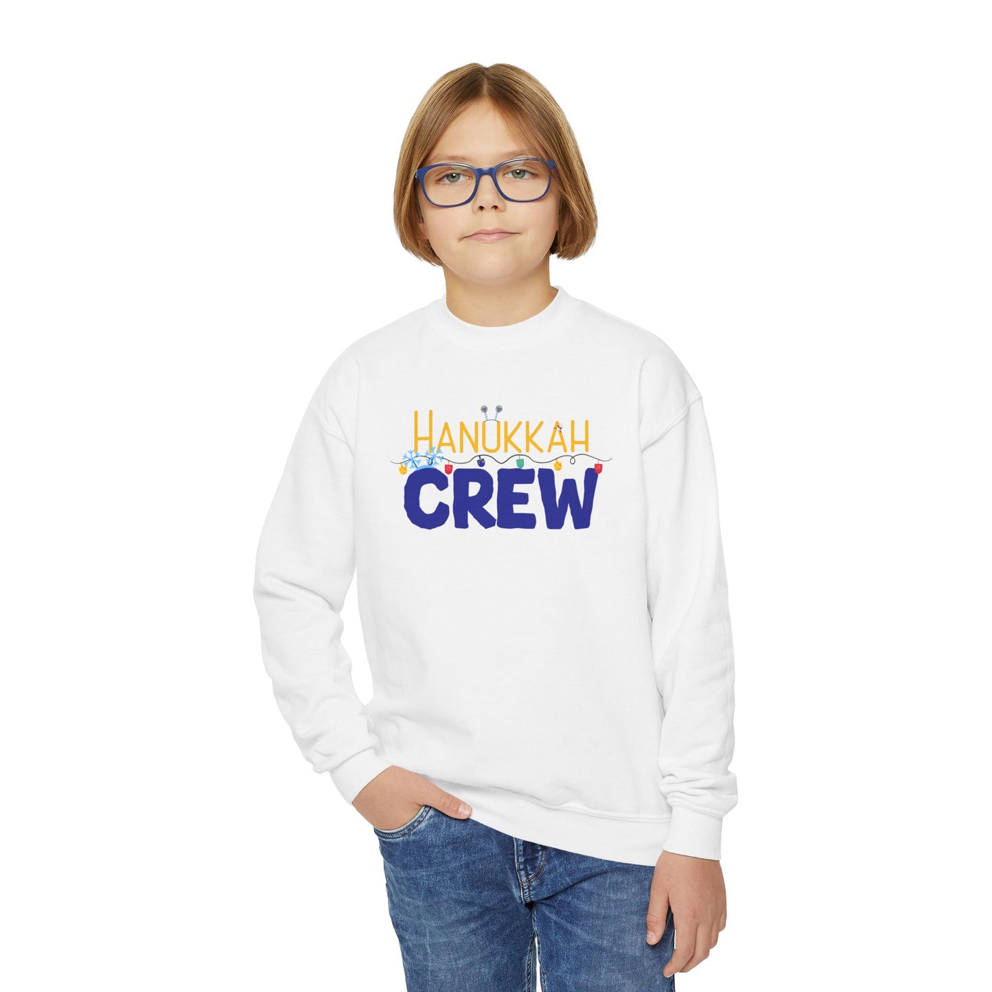 Hanukkah Crew Shirt, Hannukah,Chanukkah, Happy Hanukkah, Gift for Jews, Hanukkah Present, Dreidel, Hanukkah Family Shirts, Hanukkah Matching