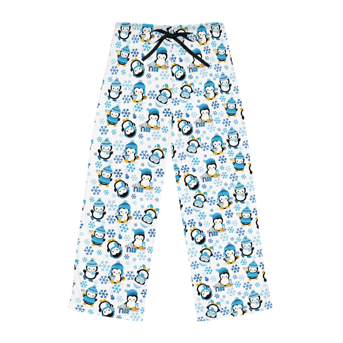 Hanukkah Penguin Women's Pajama Pants, Holiday Sleepwear, Festive Lounge Pants, Comfy PJ Bottoms, Winter Nightwear