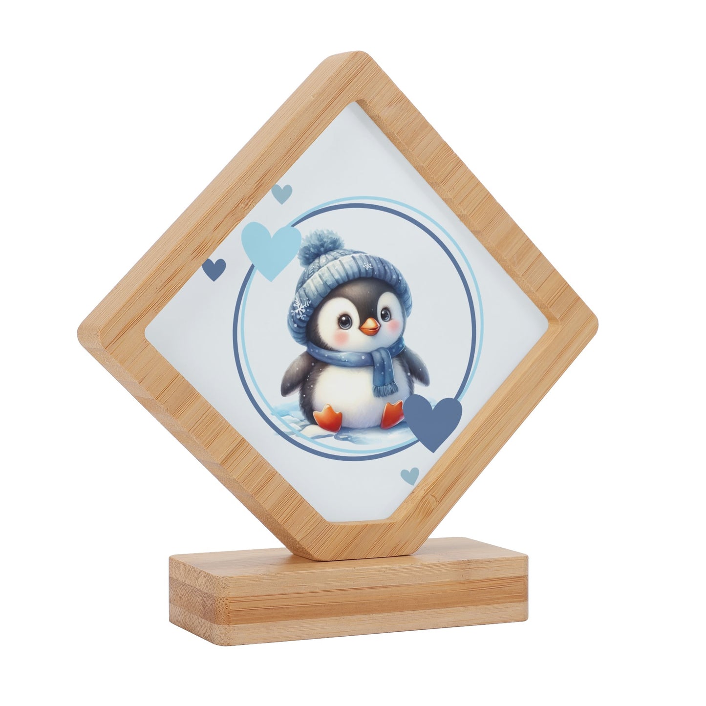 Winter Penguin Frame, Gift for Birthday Wedding, gift for Christmas, gift for Hanukkah, winter decor, winter decorations