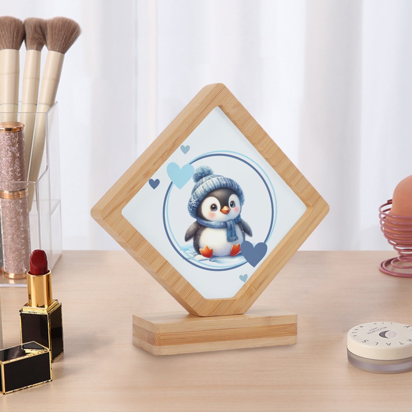 Winter Penguin Frame, Gift for Birthday Wedding, gift for Christmas, gift for Hanukkah, winter decor, winter decorations