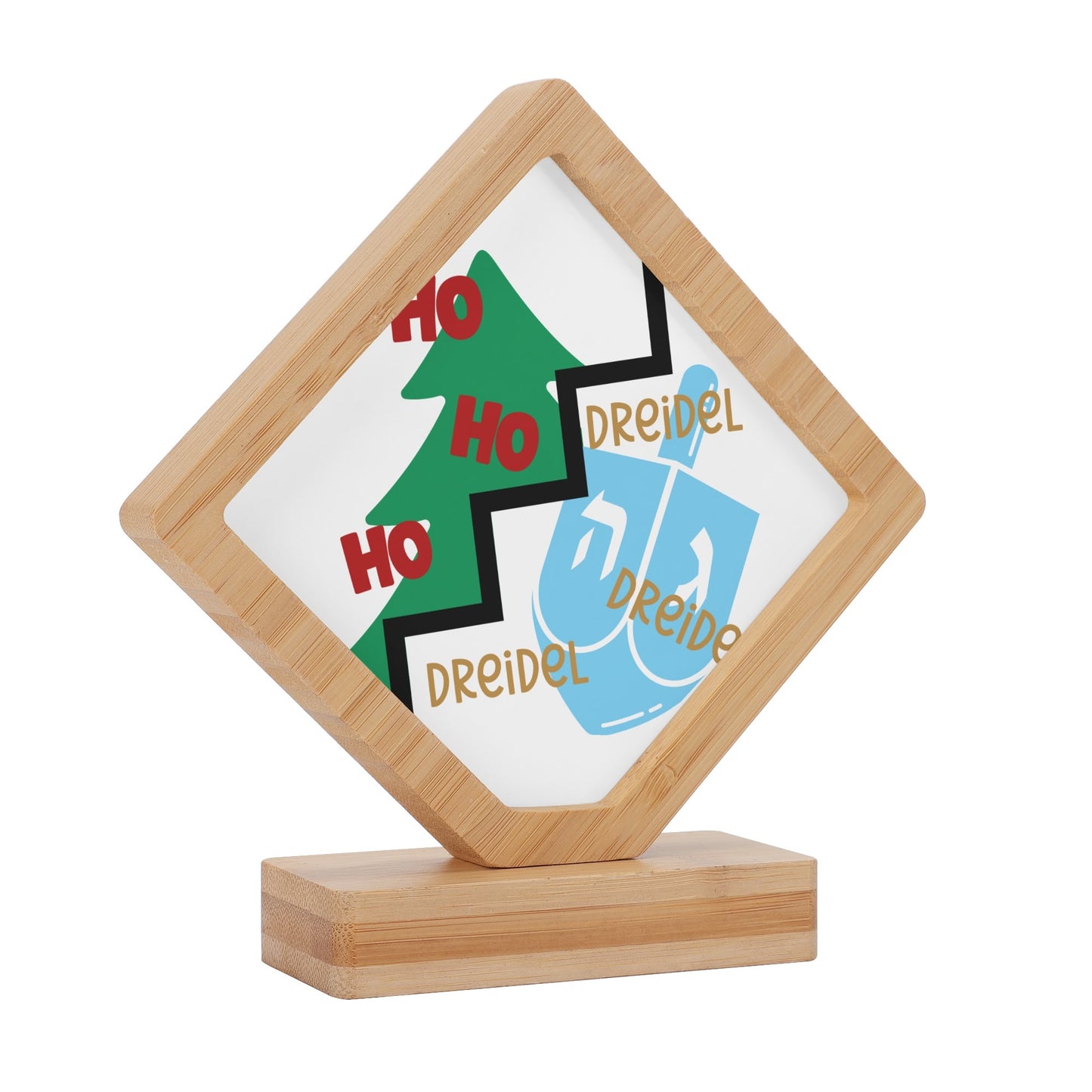 Hanukkah Christmas Chrismukkah Decoration Plaque Photo Frame Gift for Christmas Hanukkah