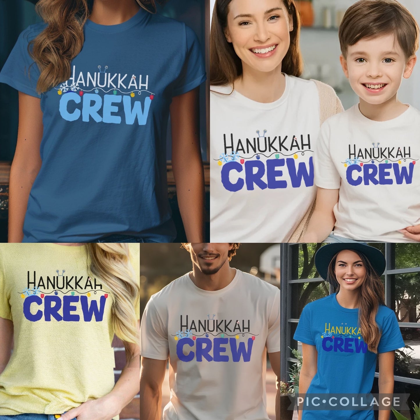 Hanukkah Crew Shirt, Hannukah,Chanukkah, Happy Hanukkah, Gift for Jews, Hanukkah Present, Dreidel, Hanukkah Family Shirts, Hanukkah Matching