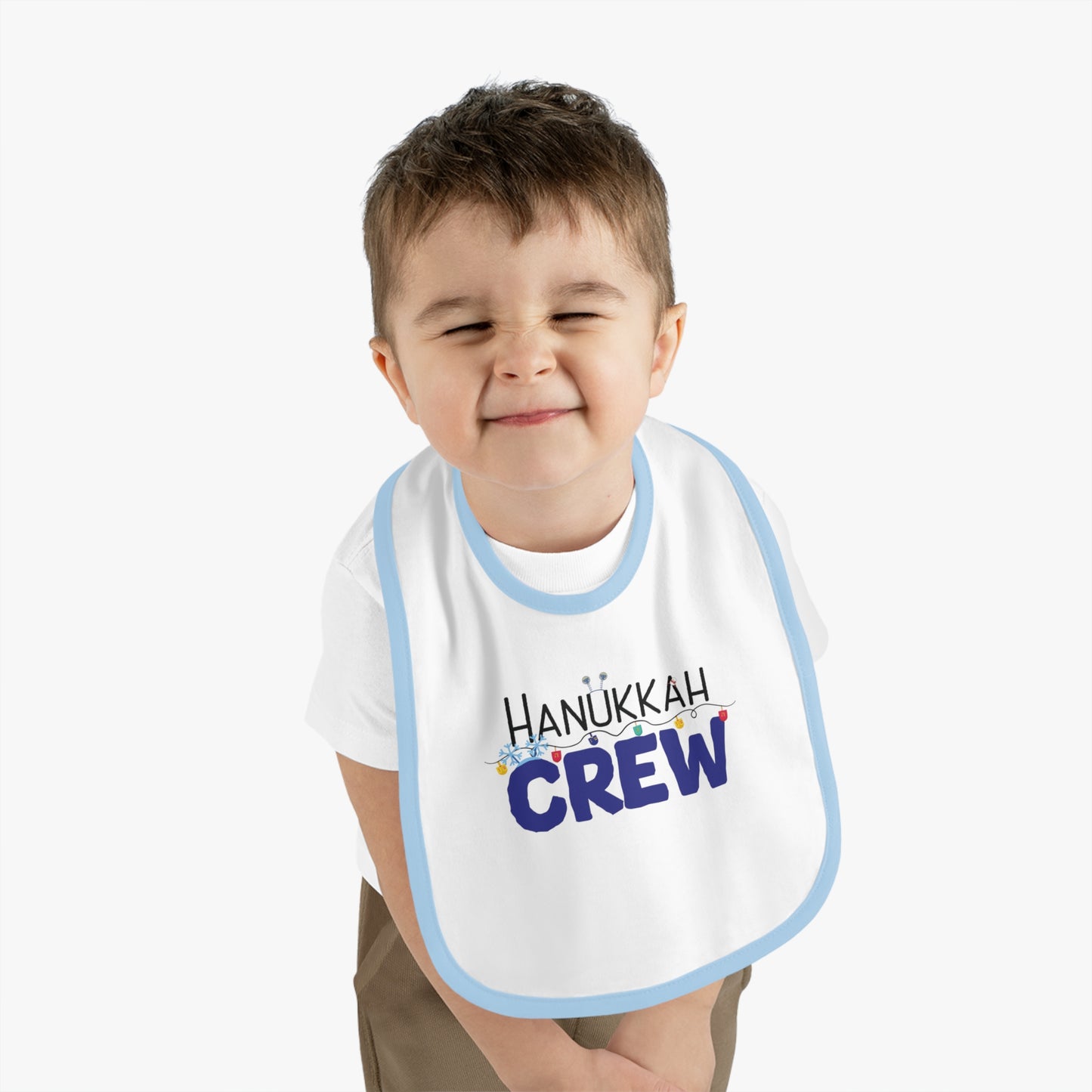 Hanukkah Crew Bib,Hannukah,Chanukkah, Happy Hanukkah, Gift for Jewish Baby,Hanukkah Present,Dreidel,Hanukkah Family Shirts,Hanukkah Matching