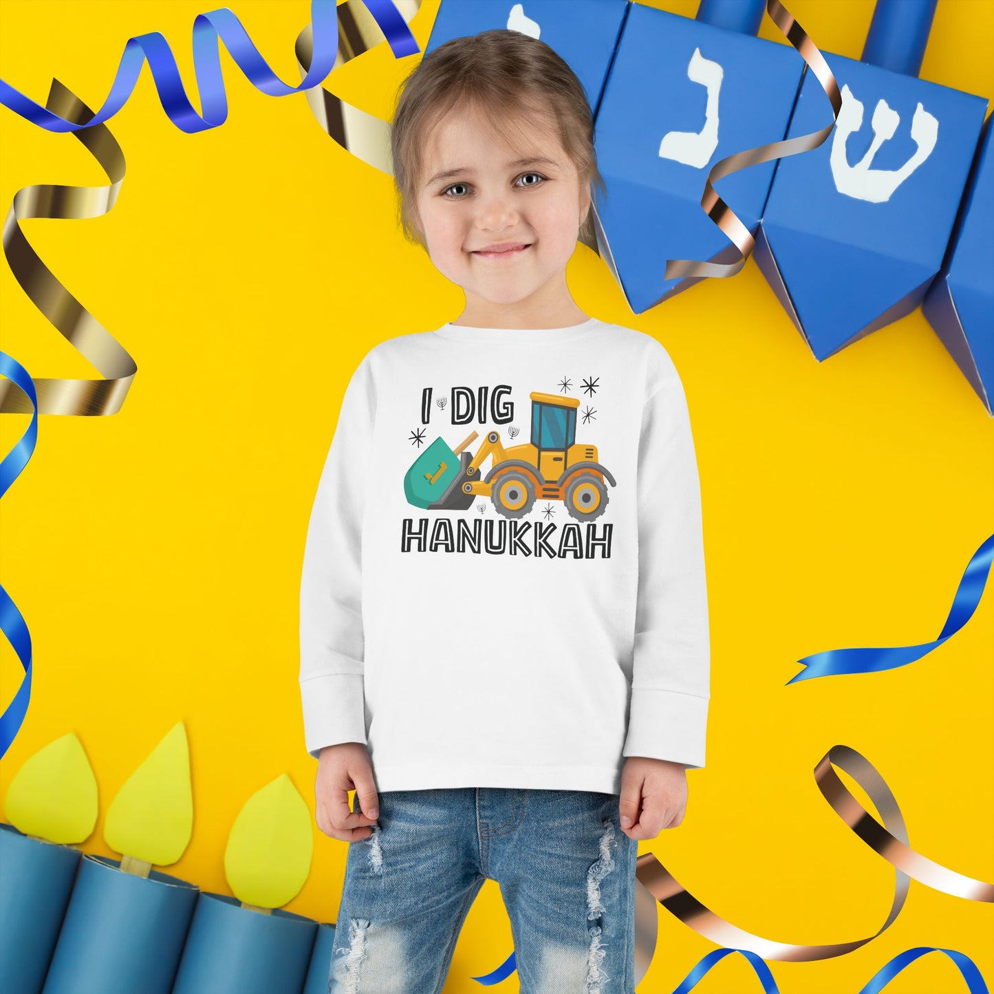 I Dig Hanukkah, Hanukkah Digger, Hanukkah Excavator, Hanukkah Shirt for Toddler, Hanukkah Shirt for Kid, Kids Hanukkah Tee, Happy Hanukkah