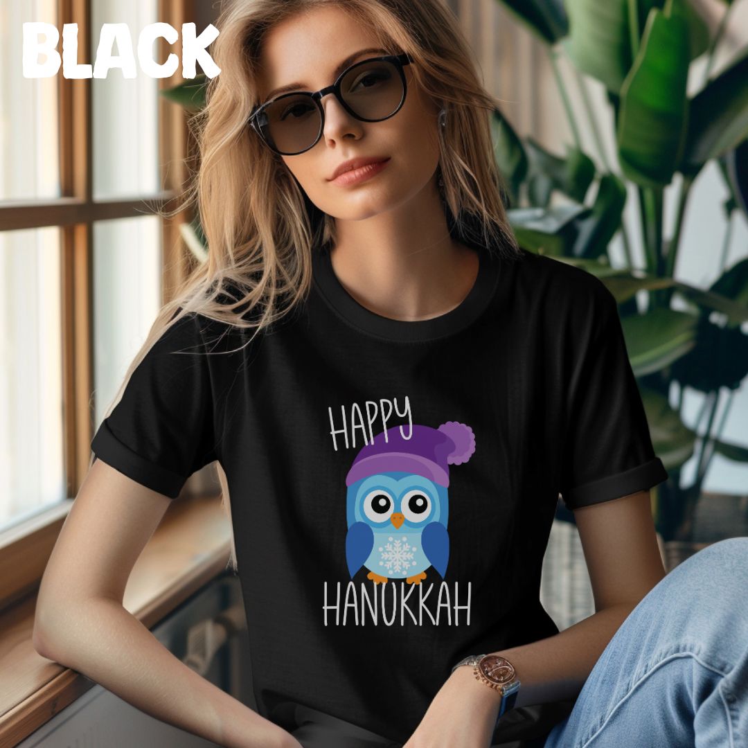 Hanukkah Owl Shirt, Hannukah, Chanukkah Shirt, Happy Hanukkah, Gift for Jews, Hanukkah Present, Hanukkah T-Shirt, Owl Tee, Owl Shirt, Winter