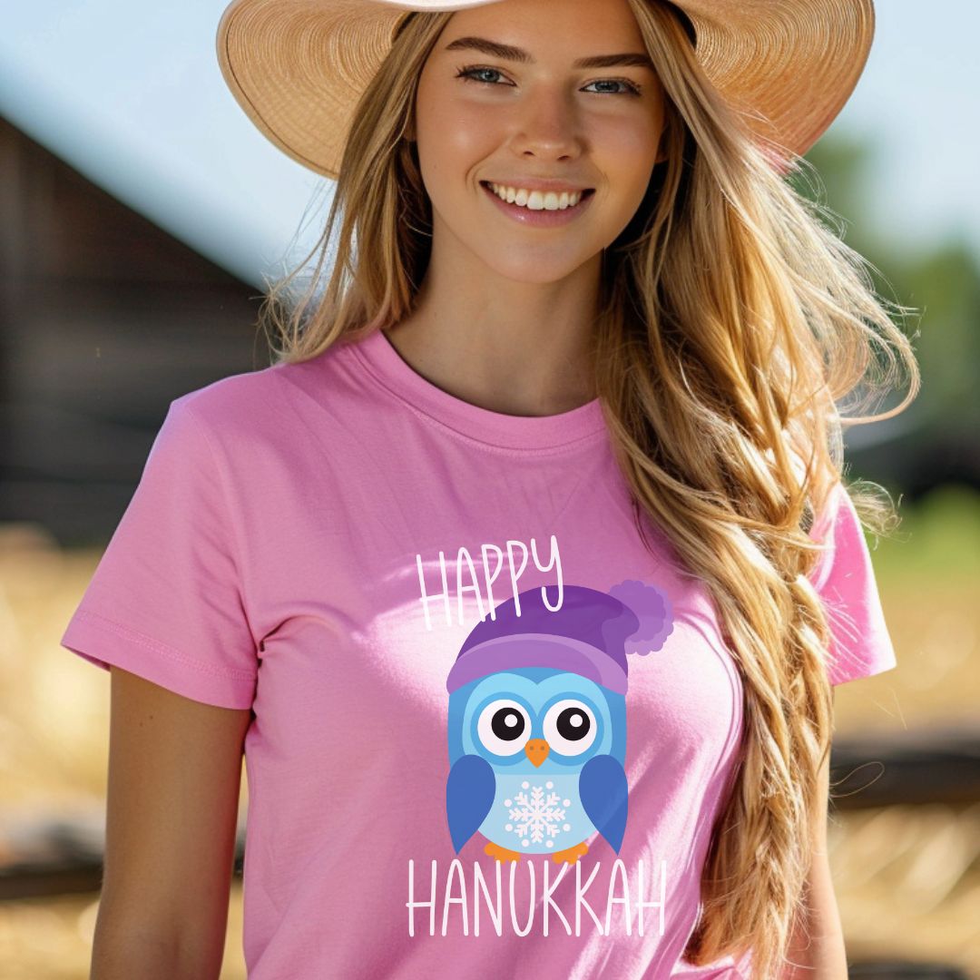 Hanukkah Owl Shirt, Hannukah, Chanukkah Shirt, Happy Hanukkah, Gift for Jews, Hanukkah Present, Hanukkah T-Shirt, Owl Tee, Owl Shirt, Winter