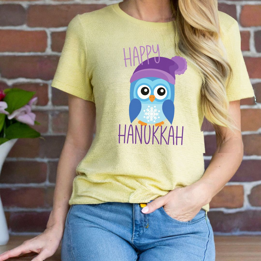 Hanukkah Owl Shirt, Hannukah, Chanukkah Shirt, Happy Hanukkah, Gift for Jews, Hanukkah Present, Hanukkah T-Shirt, Owl Tee, Owl Shirt, Winter