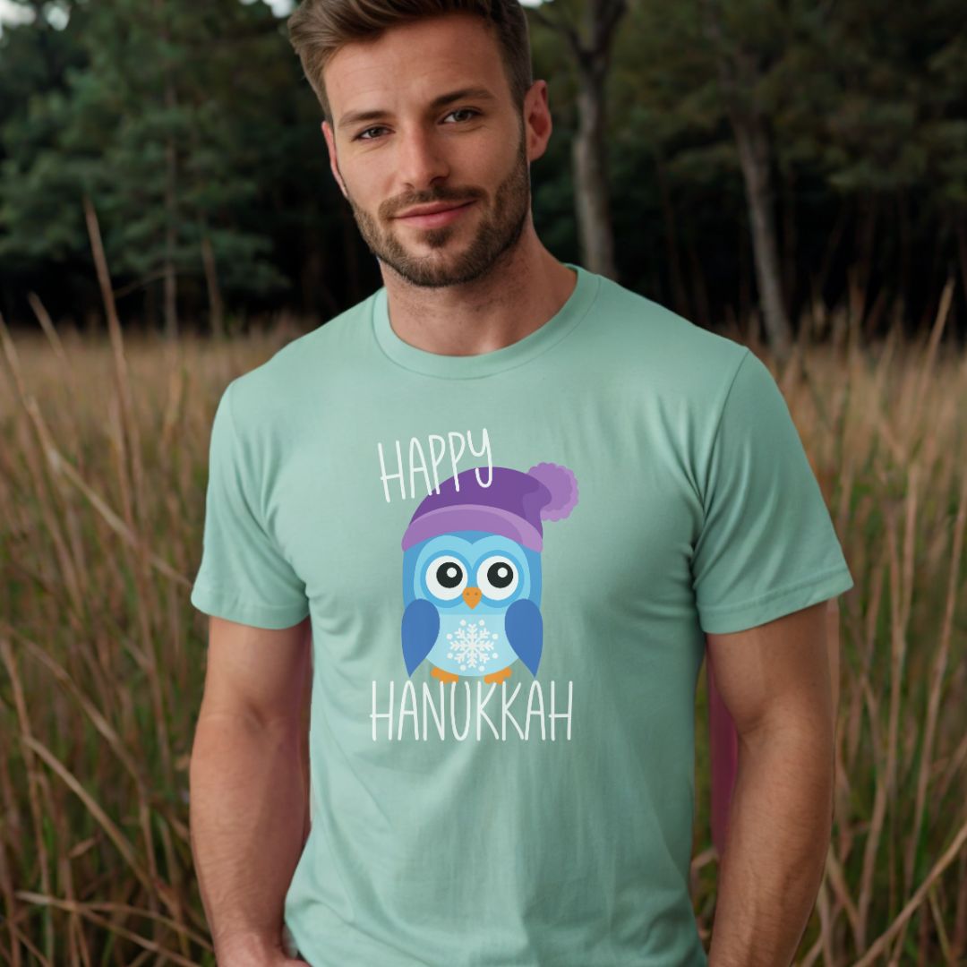 Hanukkah Owl Shirt, Hannukah, Chanukkah Shirt, Happy Hanukkah, Gift for Jews, Hanukkah Present, Hanukkah T-Shirt, Owl Tee, Owl Shirt, Winter