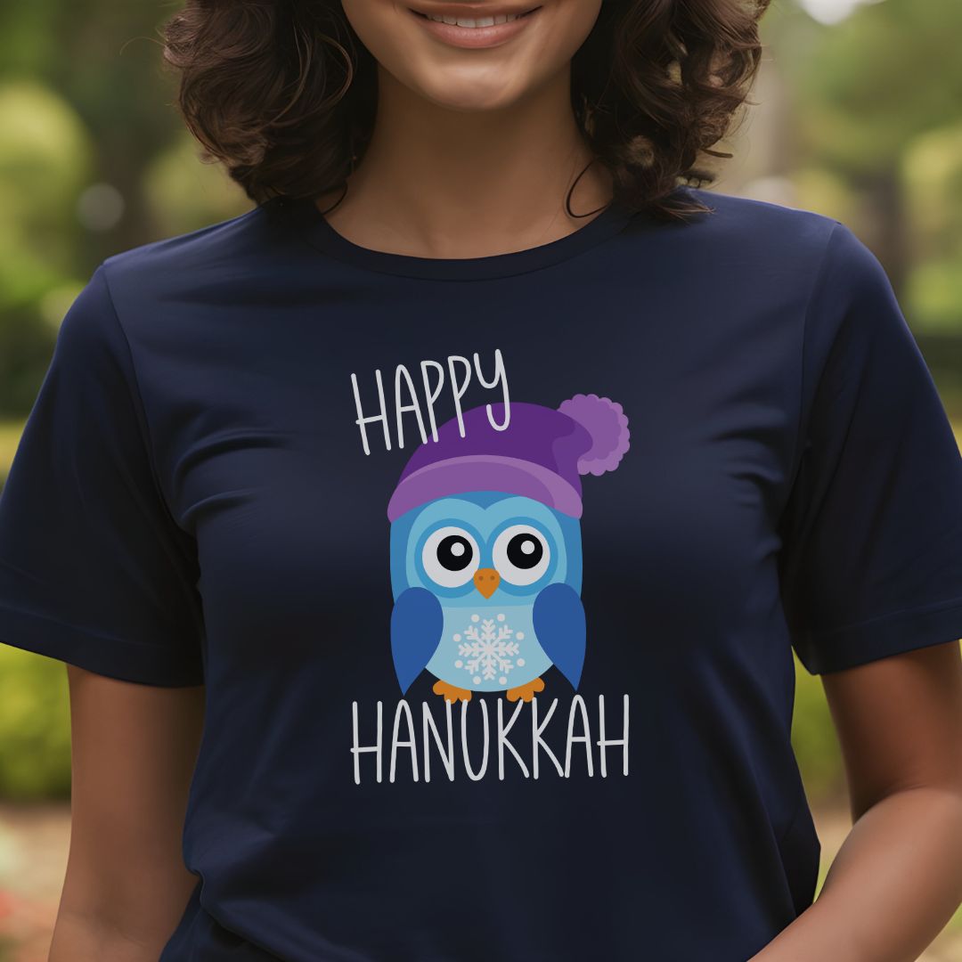 Hanukkah Owl Shirt, Hannukah, Chanukkah Shirt, Happy Hanukkah, Gift for Jews, Hanukkah Present, Hanukkah T-Shirt, Owl Tee, Owl Shirt, Winter