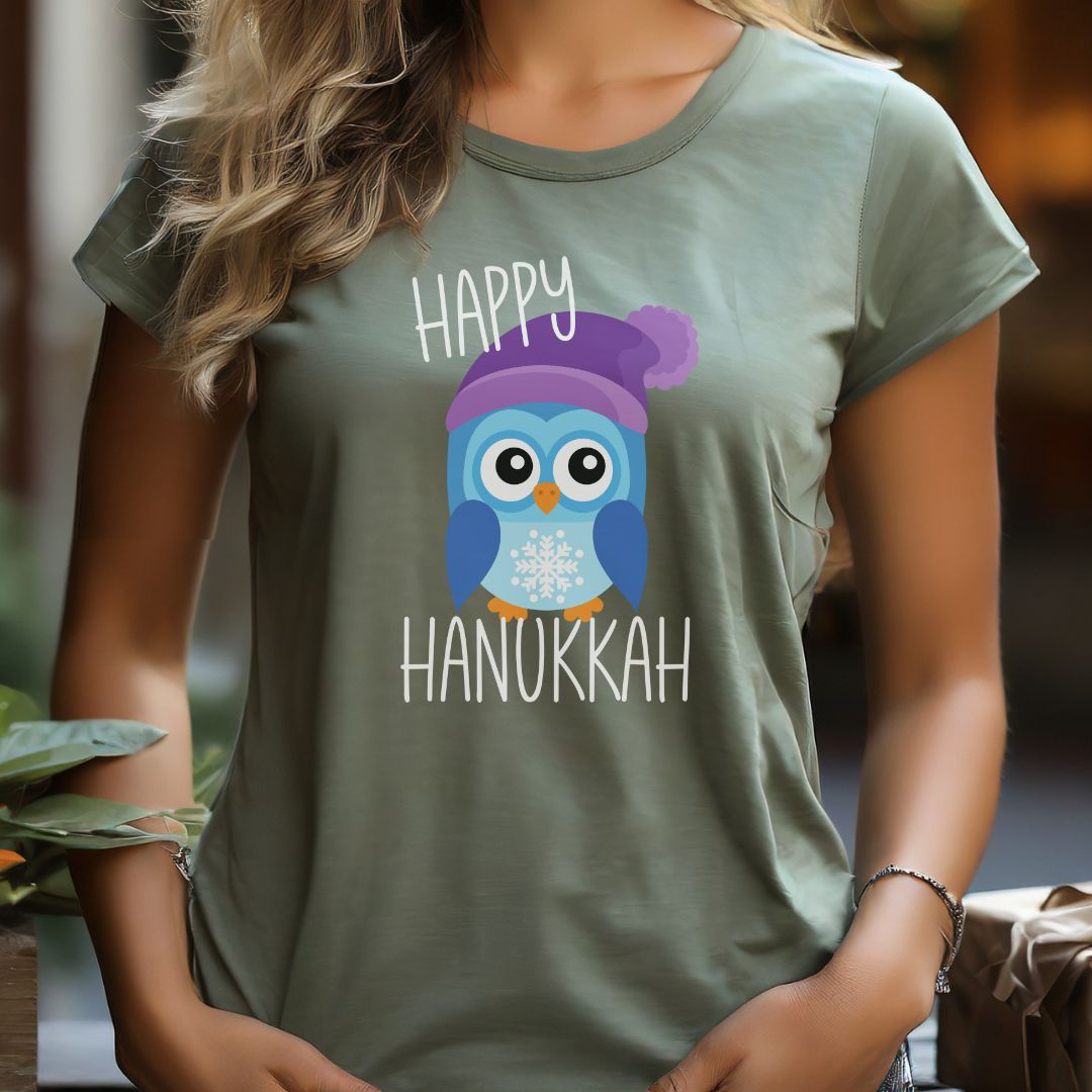 Hanukkah Owl Shirt, Hannukah, Chanukkah Shirt, Happy Hanukkah, Gift for Jews, Hanukkah Present, Hanukkah T-Shirt, Owl Tee, Owl Shirt, Winter