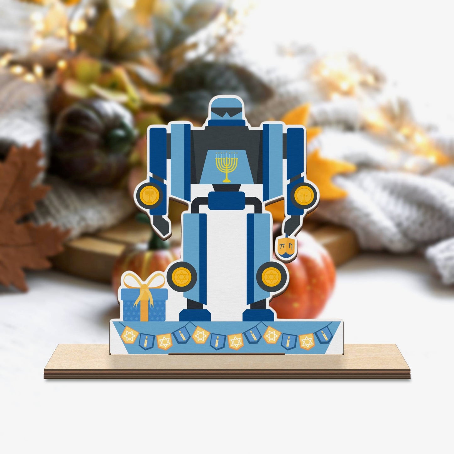 Hanukkah Transformer Wood Standee, Hanukkah Decoration, Chanukah Decor, Chanukkah Decor, Gift for Hanukkah