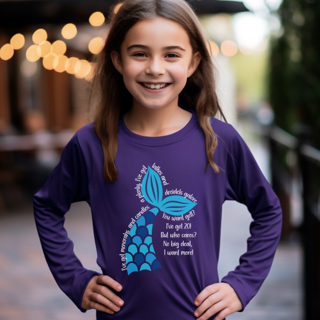 Hanukkah Mermaid, Hanukkah Shirt, Mermaid Shirt, Chanukkah Shirt, Happy Hanukkah, Gift for Jewish Girl,Gift for Hanukkah, Hannukah Shirt