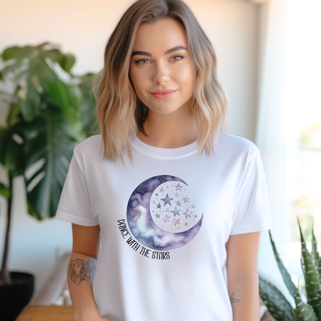 Celestial Moon Shirt, Mystical Moon Shirt, Dancing with Stars, Ethereal, Mystical Shirt, Boho Vintage Moon Shirt, Spiritual T-Shirt