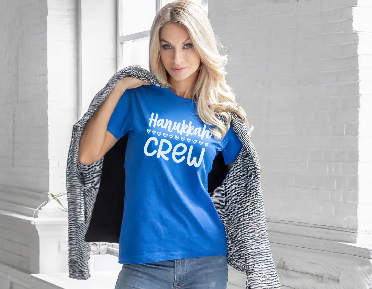 Hanukkah Crew Shirt, Hannukah,Chanukkah, Happy Hanukkah, Gift for Jews, Hanukkah Present, Dreidel, Hanukkah Family Shirts, Hanukkah Matching