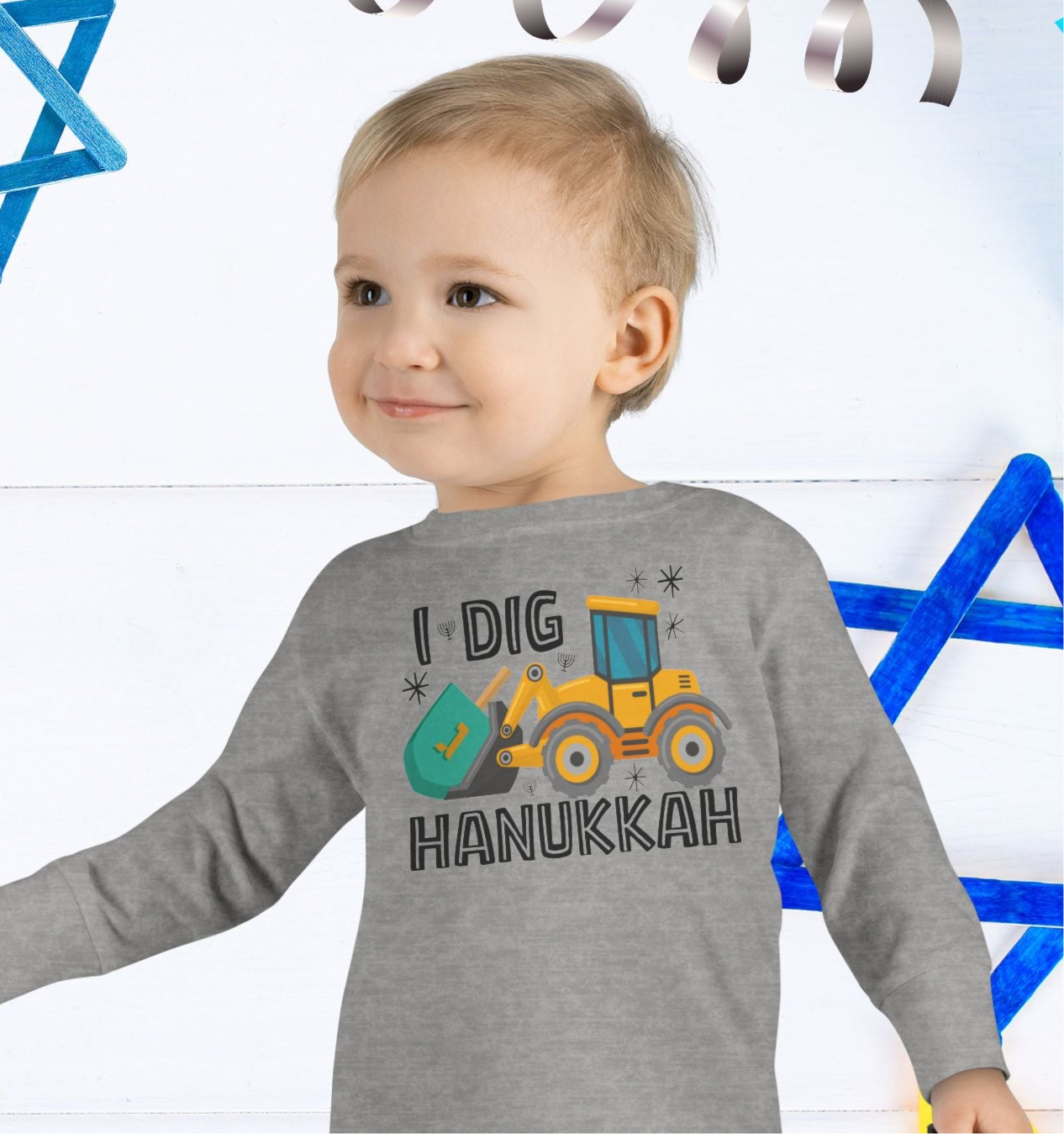 I Dig Hanukkah, Hanukkah Digger, Hanukkah Excavator, Hanukkah Shirt for Toddler, Hanukkah Shirt for Kid, Kids Hanukkah Tee, Happy Hanukkah