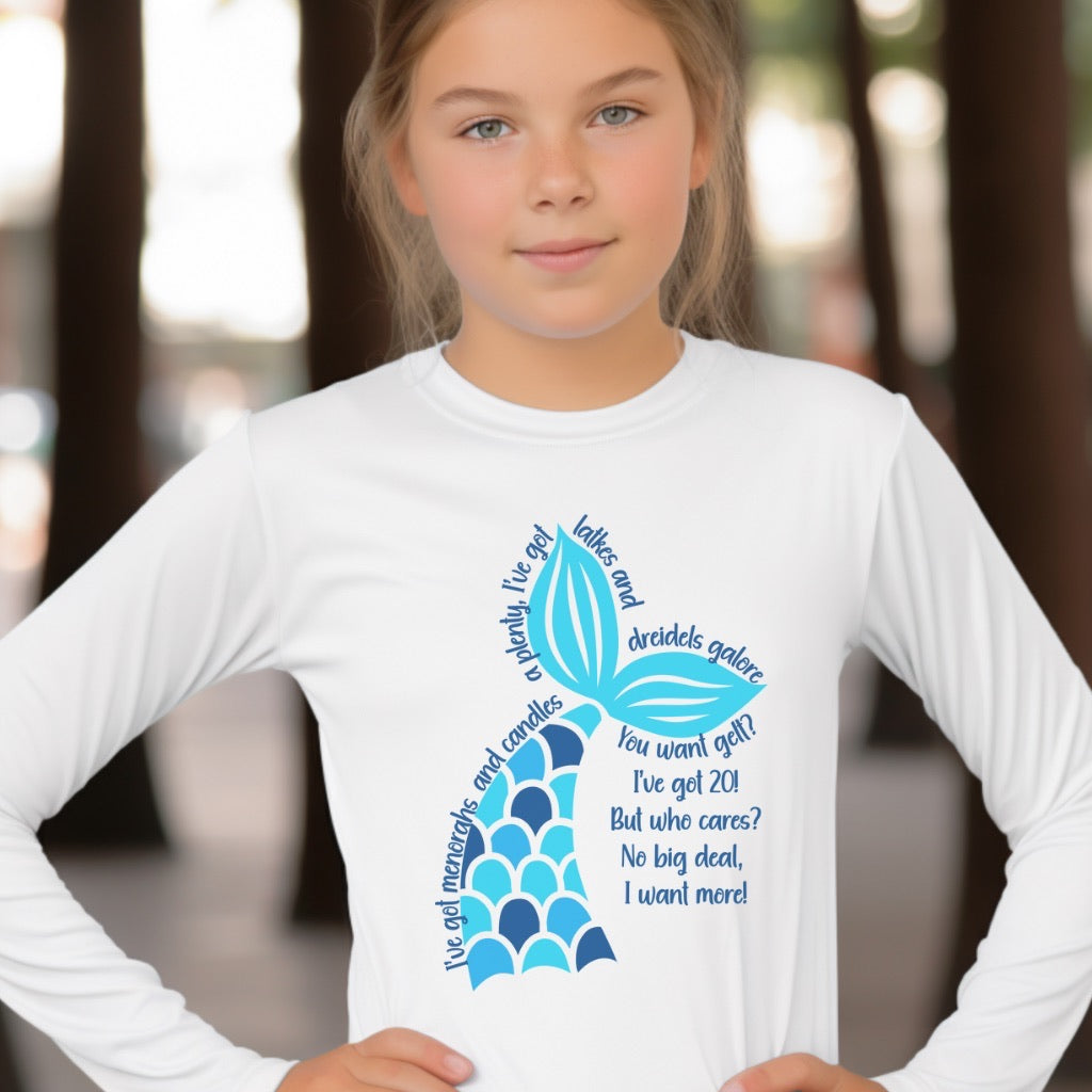 Hanukkah Mermaid, Hanukkah Shirt, Mermaid Shirt, Chanukkah Shirt, Happy Hanukkah, Gift for Jewish Girl,Gift for Hanukkah, Hannukah Shirt