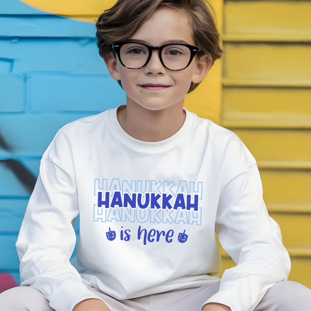 Hanukkah Shirt, Kids Hanukkah Shirt, Happy Hanukkah, Cotton Long sleeve shirt