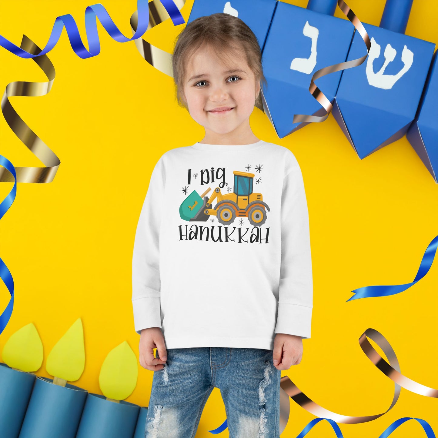 I Dig Hanukkah, Hanukkah Digger, Hanukkah Excavator, Hanukkah Shirt for Toddler, Hanukkah Shirt for Kid, Kids Hanukkah Tee, Happy Hanukkah