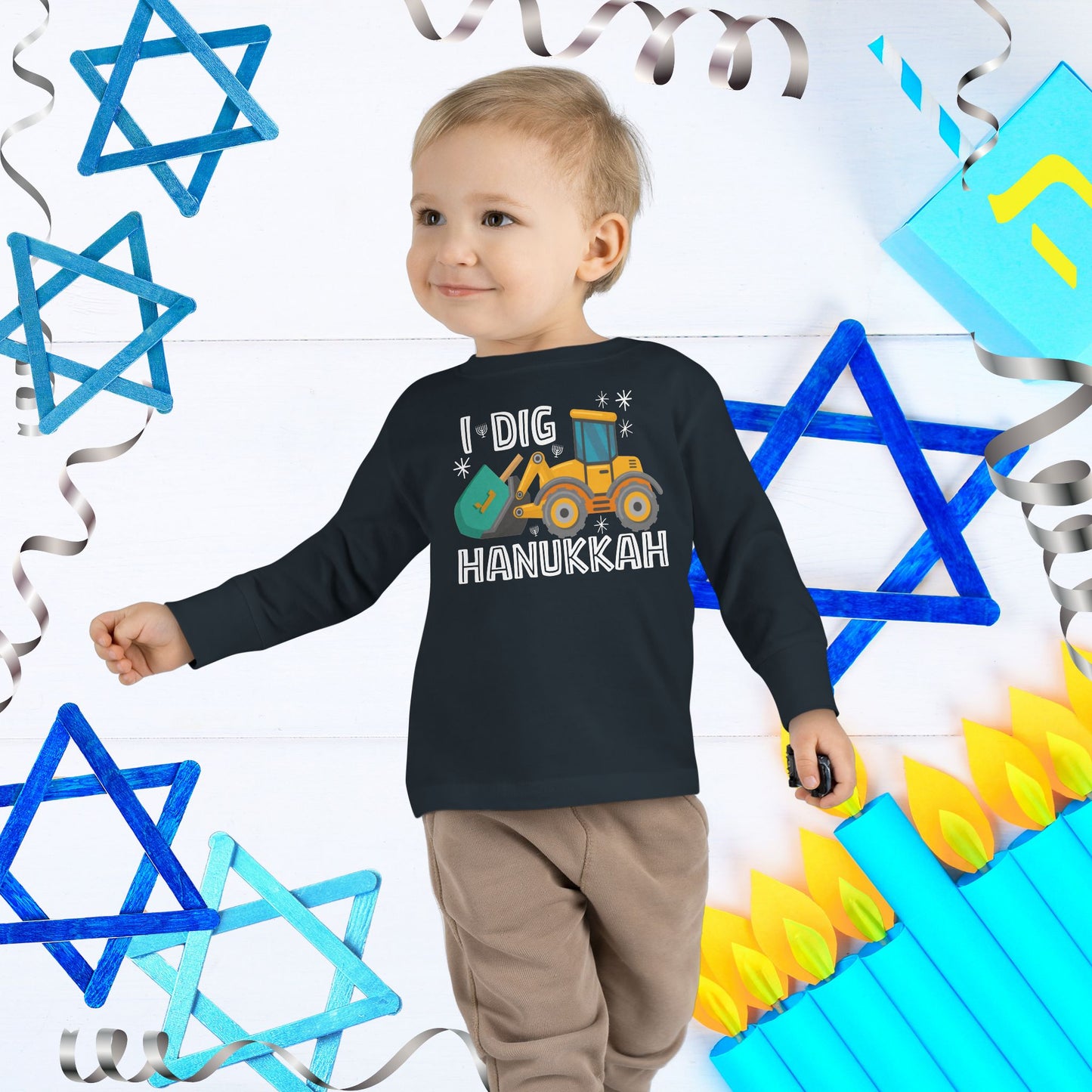 I Dig Hanukkah, Hanukkah Digger, Hanukkah Excavator, Hanukkah Shirt for Toddler, Hanukkah Shirt for Kid, Kids Hanukkah Tee, Happy Hanukkah