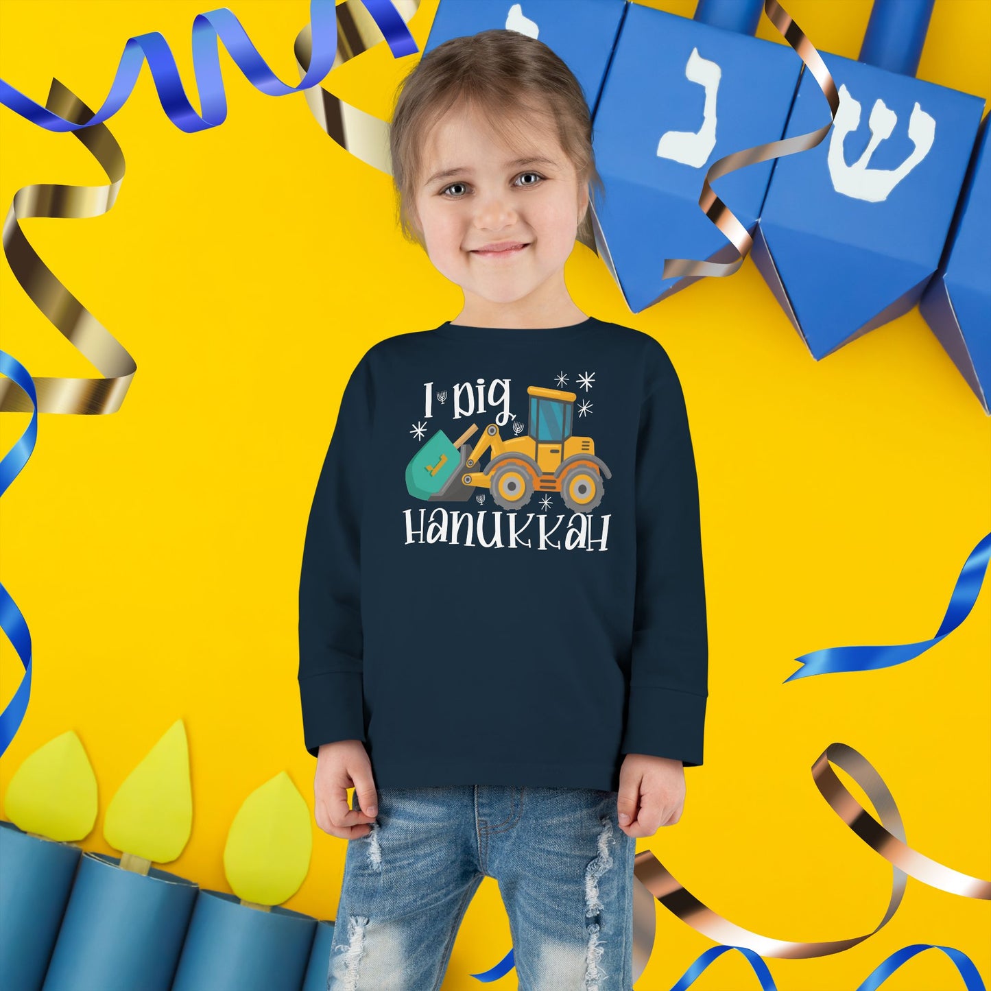 I Dig Hanukkah, Hanukkah Digger, Hanukkah Excavator, Hanukkah Shirt for Toddler, Hanukkah Shirt for Kid, Kids Hanukkah Tee, Happy Hanukkah