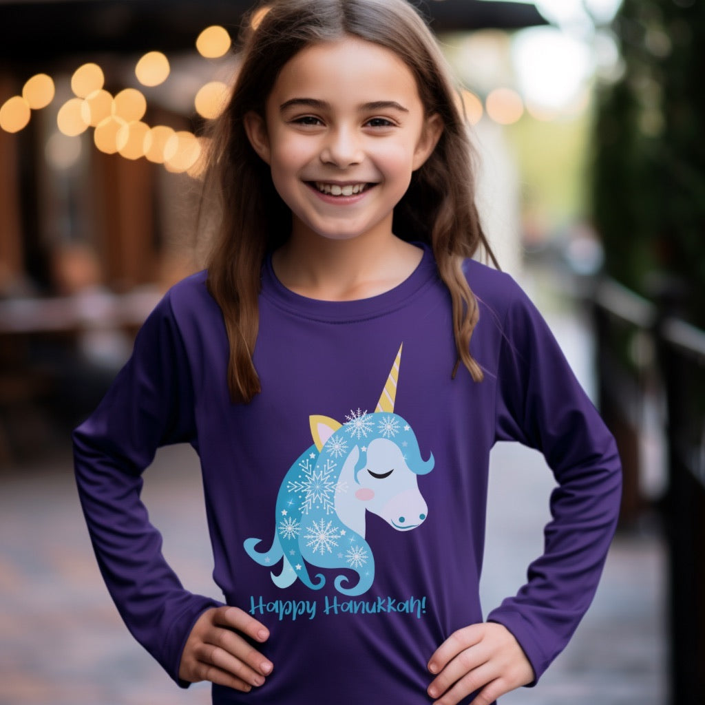 Hanukkah Shirt, Hanukkah Unicorn,Jewnicorn,Girl Shirt,Chanukkah,Happy Hanukkah,Unicorn Shirt, Kids Hanukkah Shirt, Dreidel,Gift for Hanukkah