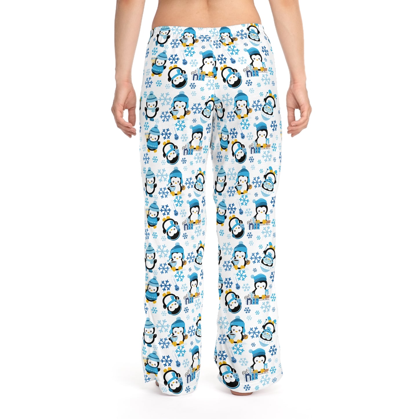 Hanukkah Penguin Women's Pajama Pants, Holiday Sleepwear, Festive Lounge Pants, Comfy PJ Bottoms, Winter Nightwear