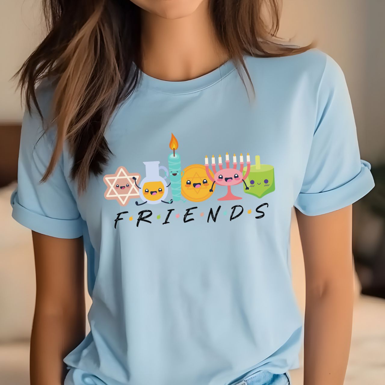 Hanukkah Friends Shirt, Funny Hanukkah Shirt, Chanukkah Shirt, Hannukah, Dreidel, Menorah, Gelt, Gift for Hanukkah, Gift for Jewish Person