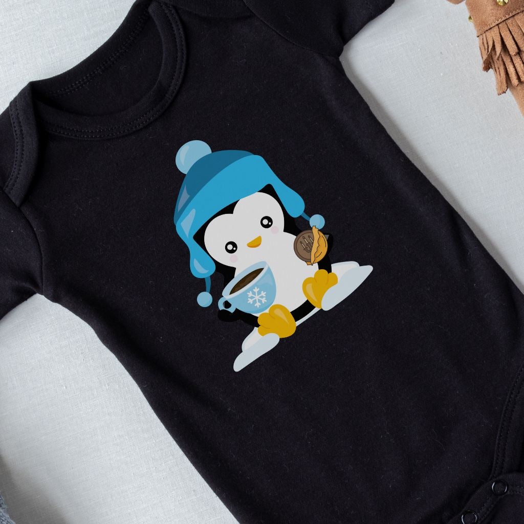 Hanukkah Penguin Onesie, Hanukkah Onesie, Hannukah, Happy Hanukkah, Gift for Jewish Baby, Dreidel, Gift for Hanukkah, Menorah,Winter Penguin