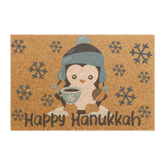 Hanukkah Doormat, Hanukkah Decorations, Chanukkah Decor, Hanukkah Gift, Happy Chanukah, Penguin Doormat, Winter Doormat, Hanukkah Sweatshirt