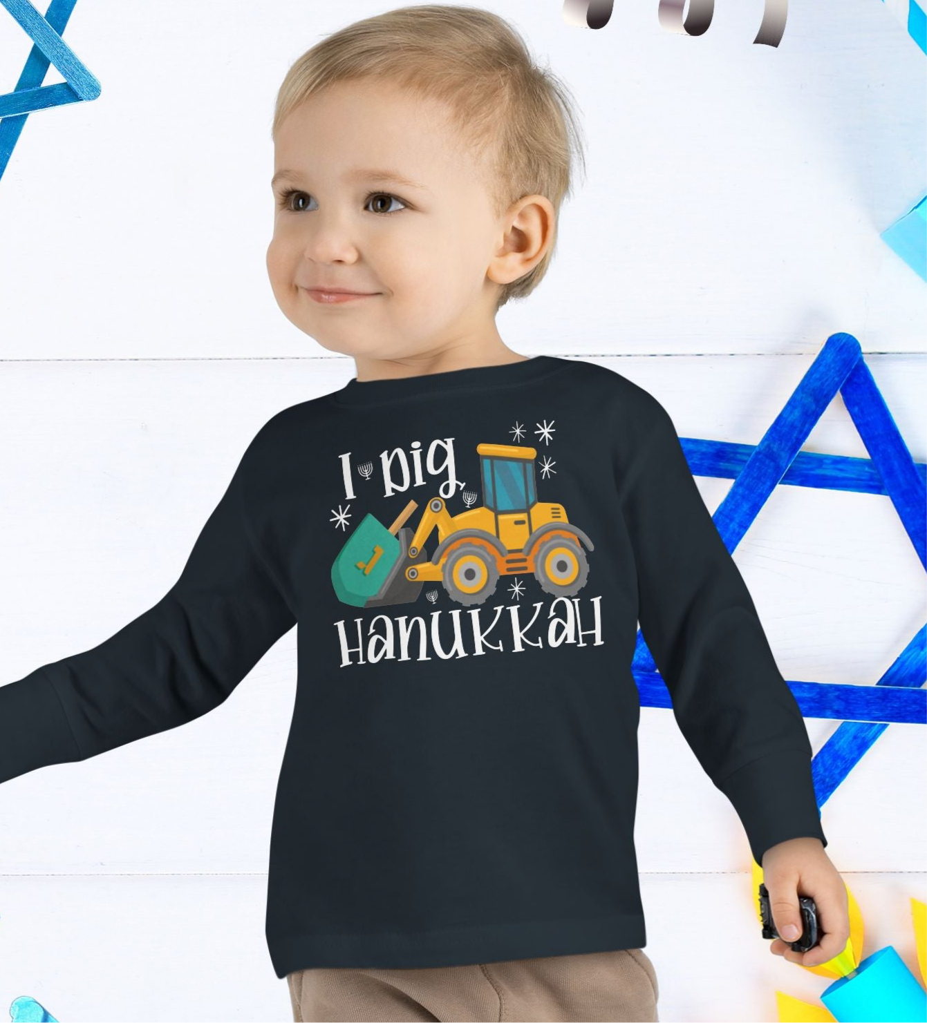 I Dig Hanukkah, Hanukkah Digger, Hanukkah Excavator, Hanukkah Shirt for Toddler, Hanukkah Shirt for Kid, Kids Hanukkah Tee, Happy Hanukkah