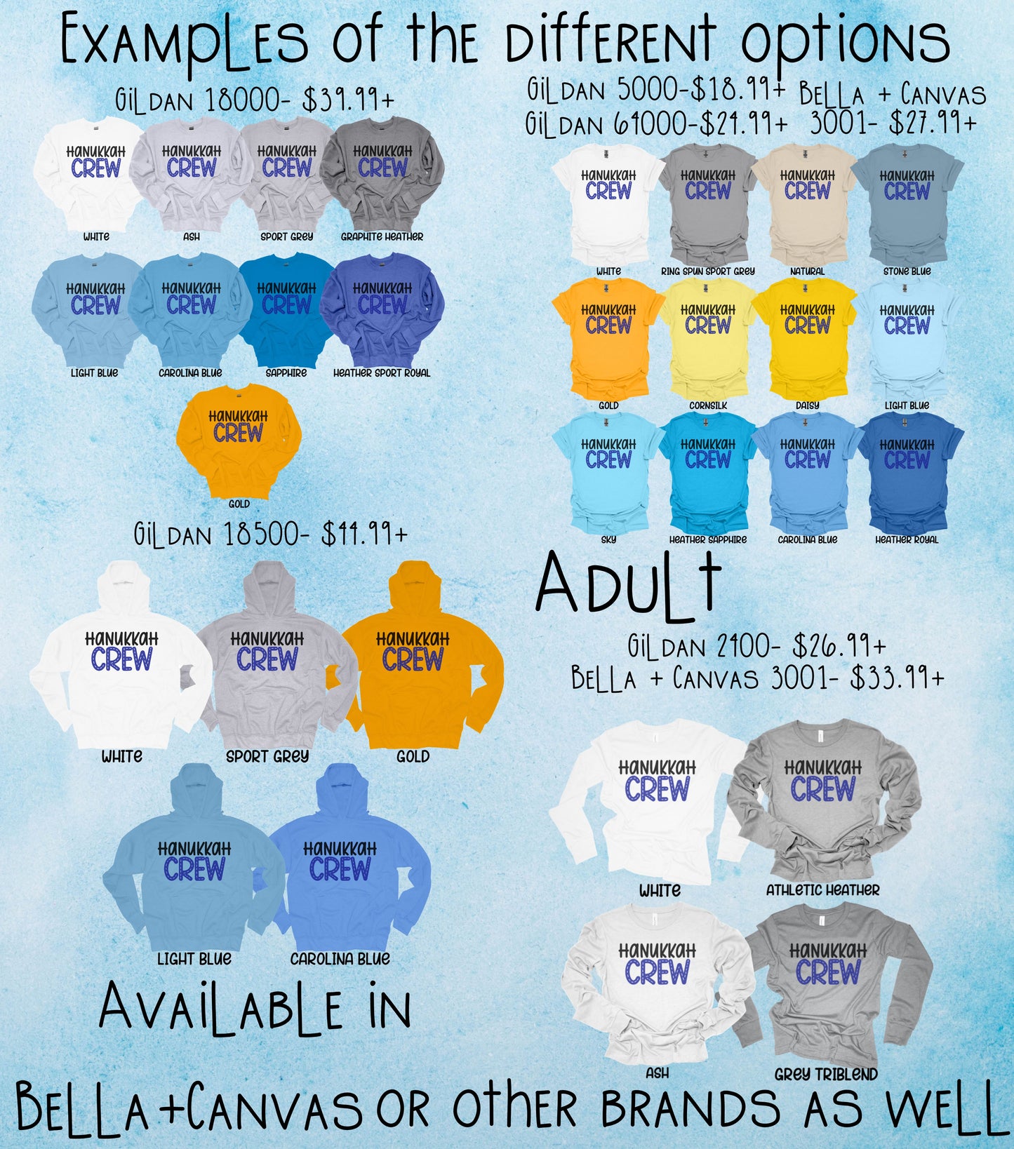 Hanukkah Crew Bib,Hannukah,Chanukkah, Happy Hanukkah, Gift for Jewish Baby,Hanukkah Present,Dreidel,Hanukkah Family Shirts,Hanukkah Matching