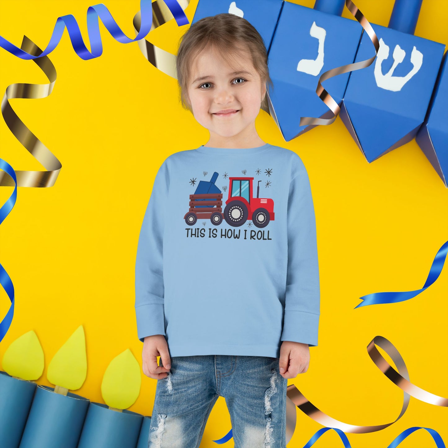 Toddler Hanukkah Shirt,Hanukkah Tractor, Hanukkah Shirt for Toddler, Hanukkah Shirt for Kid, Kids Hanukkah Tee, Happy Hanukkah