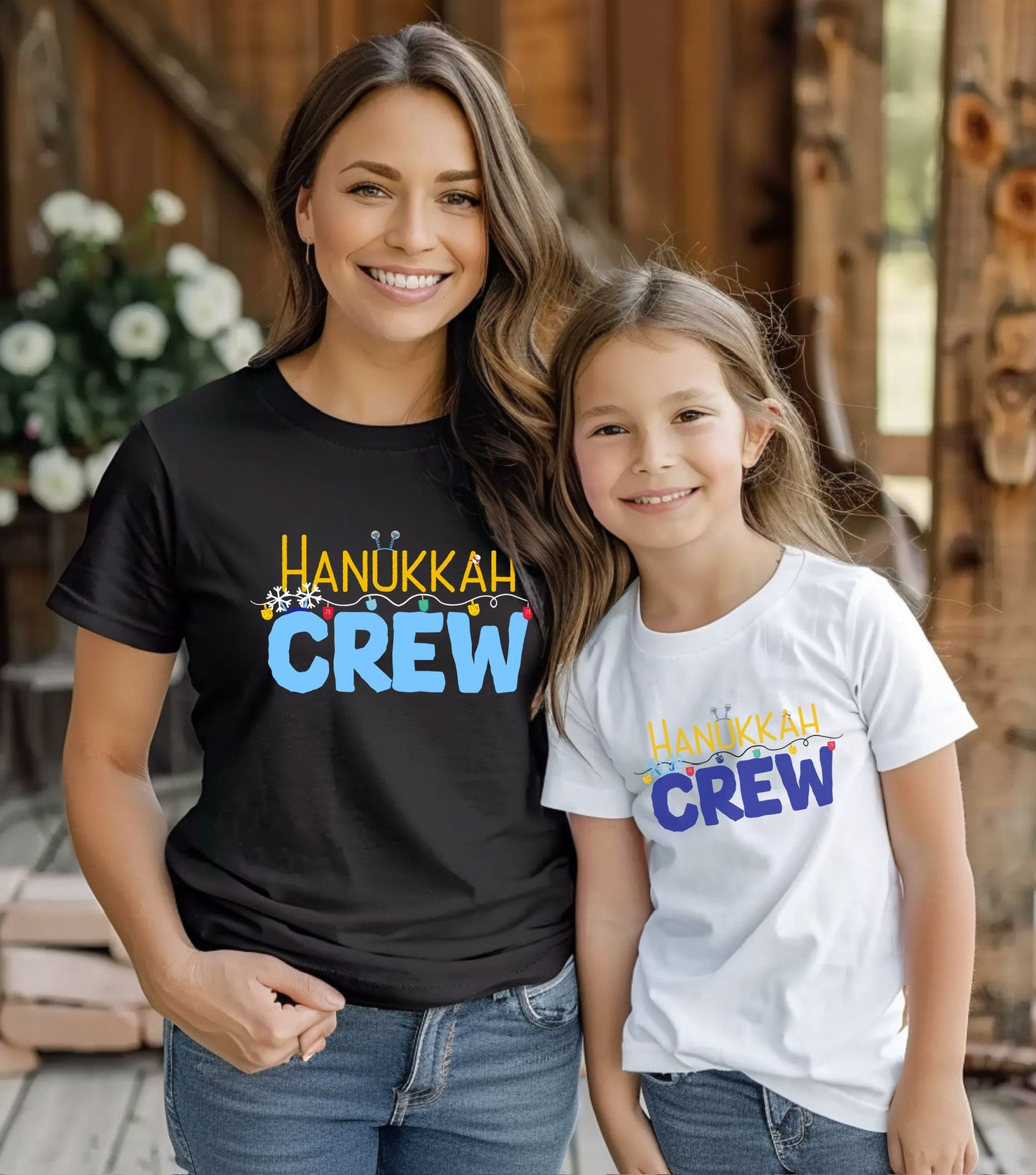 Hanukkah Crew Shirt, Hannukah,Chanukkah, Happy Hanukkah, Gift for Jews, Hanukkah Present, Dreidel, Hanukkah Family Shirts, Hanukkah Matching