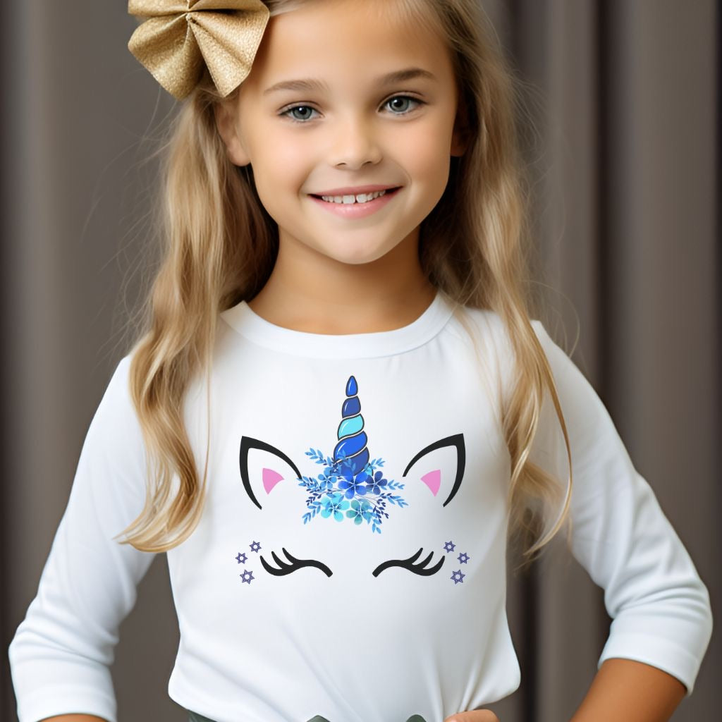 Kids Hanukkah Shirt, Unicorn Shirt, Girls Chanukah Shirt, Happy Hanukkah, Hanukkah Decor