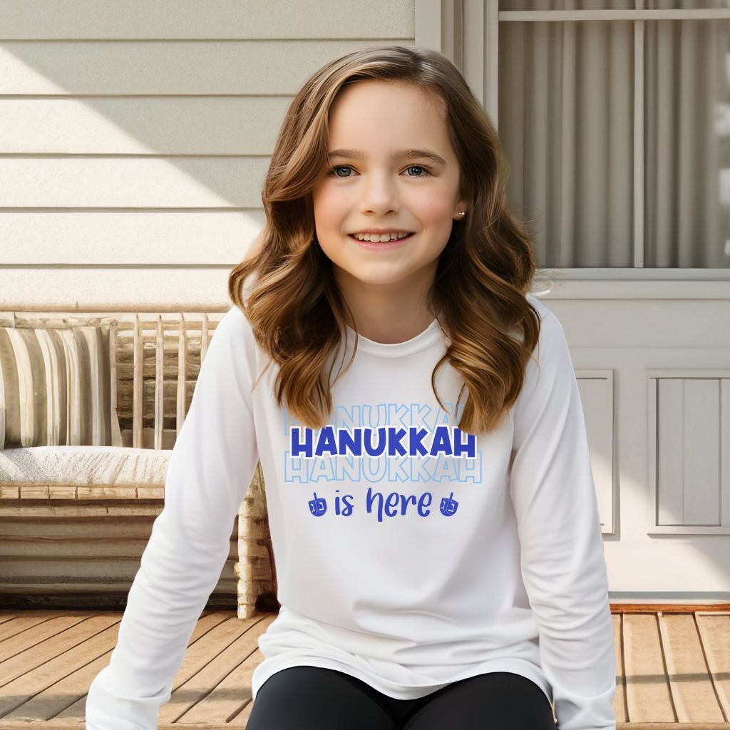 Hanukkah Shirt, Kids Hanukkah Shirt, Happy Hanukkah, Cotton Long sleeve shirt