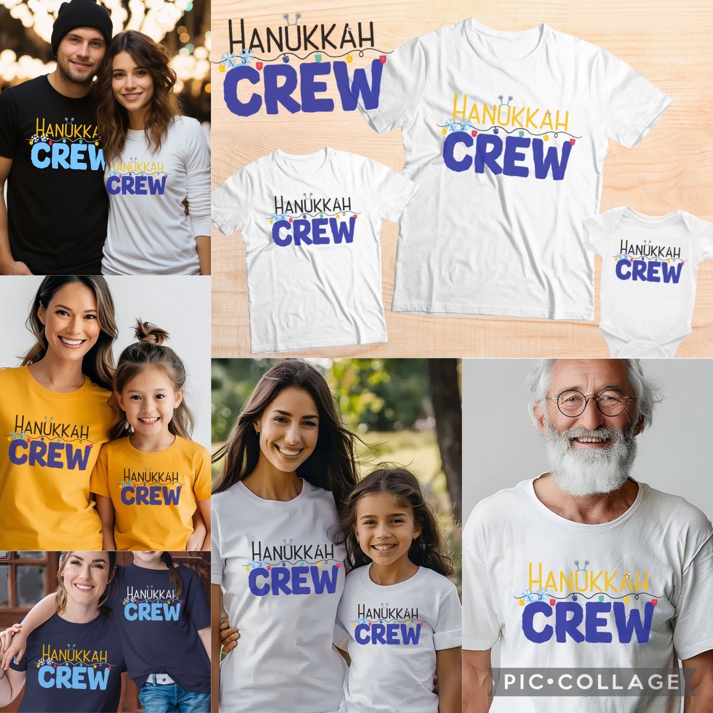 Hanukkah Crew Shirt, Hannukah,Chanukkah, Happy Hanukkah, Gift for Jews, Hanukkah Present, Dreidel, Hanukkah Family Shirts, Hanukkah Matching