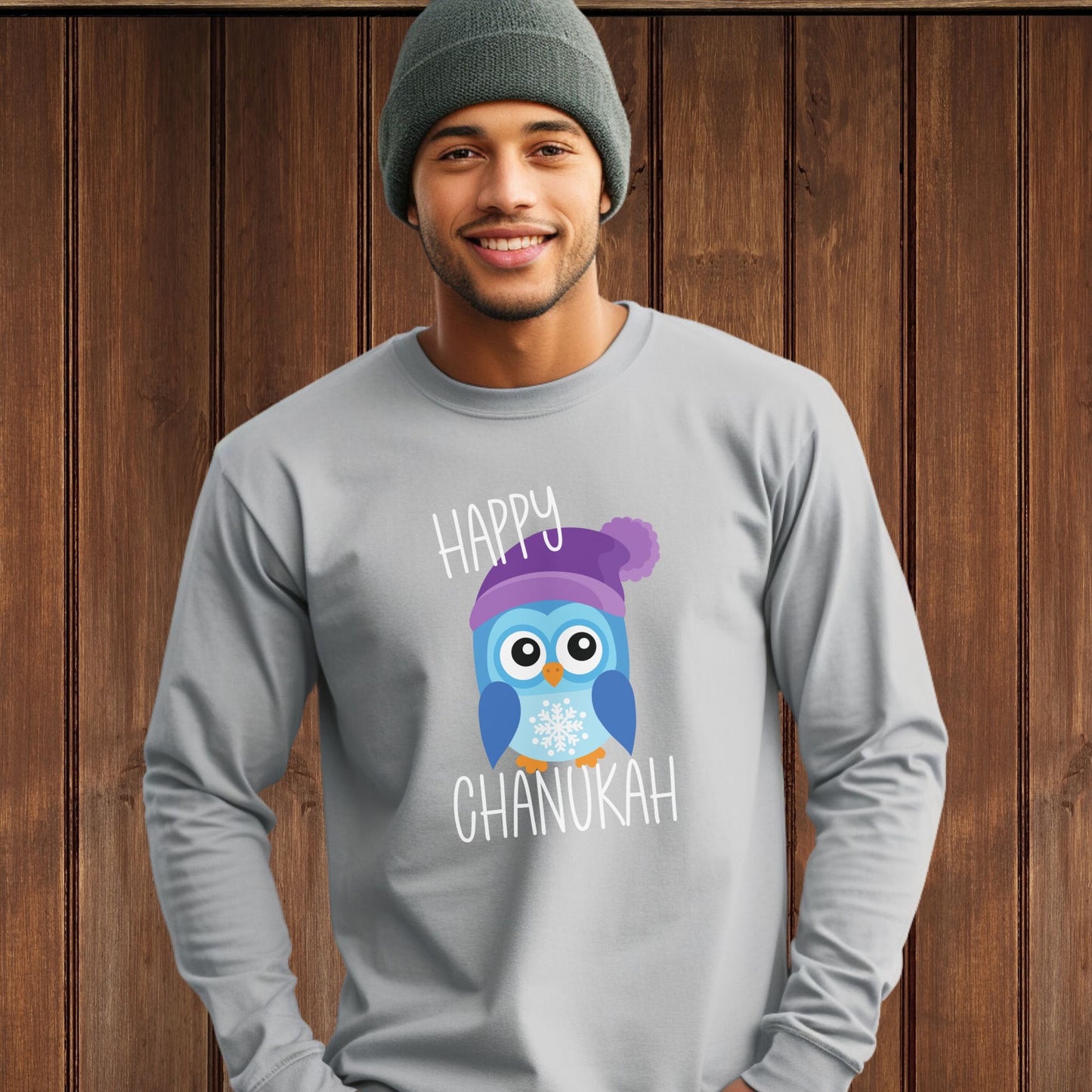 Chanukah Owl Unisex Tee, Hanukkah Long Sleeve Shirt, Men Women Shirt, Jewish Holiday Gift, Festival of Lights Top