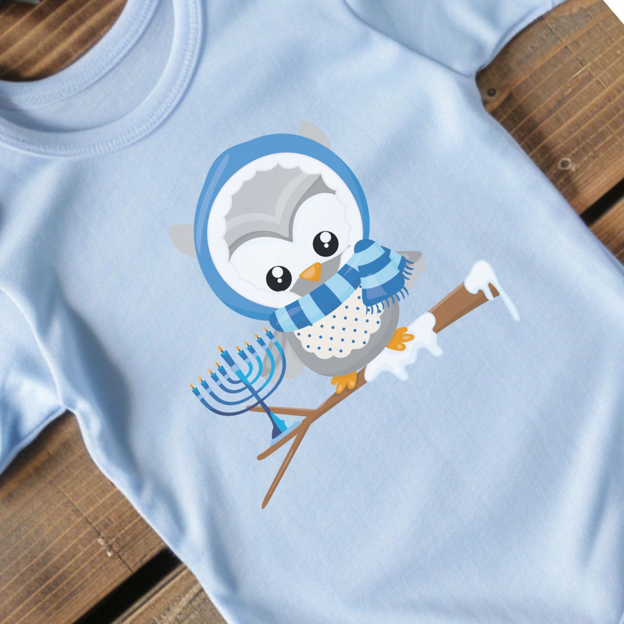 Hanukkah Owl Onesie, Hanukkah Onesie, Hannukah Onesie, Happy Hanukkah, Gift for Jewish Baby, Dreidels, Gift for Hanukkah, Menorah