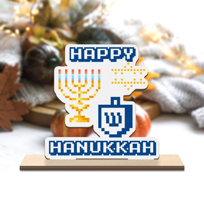 Hanukkah Video Games Wood Standee, Hanukkah Decoration, Chanukah Decor, Chanukkah Decor, Gift for Hanukkah, Gamer Decoration